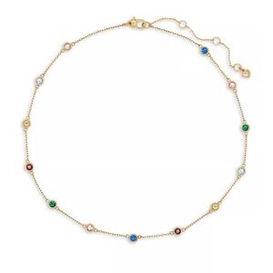 KATE SPADE GOLD MULTI SET IN STONE NECKLACE NWT